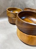 Wooden Salad Bowls - Set Of 7