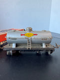 No. 2654 Sunoco Oil Tank Car Vintage Lionel Train for “O” Gauge Track with Box