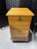Wood Craft Co. Two Drawer File Cabinet with Key (B)***HEAVY ITEM***READ DETAILS ON PICK UP POLICY***