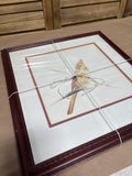 Pair of Male & Female Cardinal Drawings