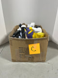 Cleaning Lot C. Most bottles at least half full