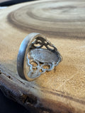 Oval Turquoise Sterling Silver Filigree Ring SIZE 6
