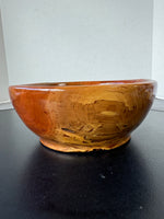 Artist Signed Cherry Burl Wooden Bowl