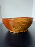 Artist Signed Cherry Burl Wooden Bowl