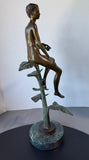 Signed & Numbered Charles Cropper Parks Bronze & Marble Eve Sculpture