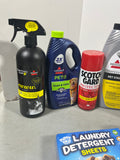 Cleaning Lot W,  Mostly pet items; Most bottles at least half full
