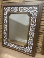 Brown & White Tile Mirror / Heavy