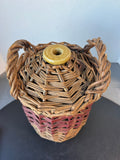 Wicker Encased Vintage Stoneware Flagon