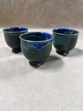 Set Of 3 Pottery Tea Cups