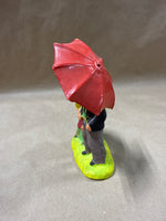 European Folk Art Couple Under Umbrella Figurine