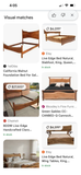 Hand Crafted Live Edge Wood King Bed with Integrated Side Tables***HEAVY ITEM***READ DETAILS ON PICK UP POLICY***