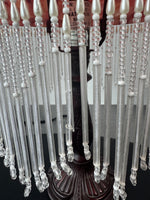 Tiffany Style Boudoir Lamp with Glass Beaded Shade (WORKS)