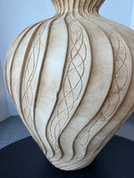 Large Decorative Etched Pottery Vase