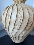 Large Decorative Etched Pottery Vase