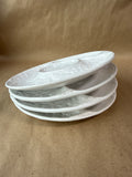 Set Of 4 White Artichoke Plates