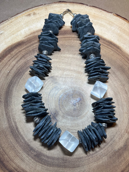 Chunky Plastic Beaded Necklace/Choker