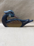 Hand Carved Wooden Flat Duck Decoy - The Boyds Collection - Signed By J. Dudley