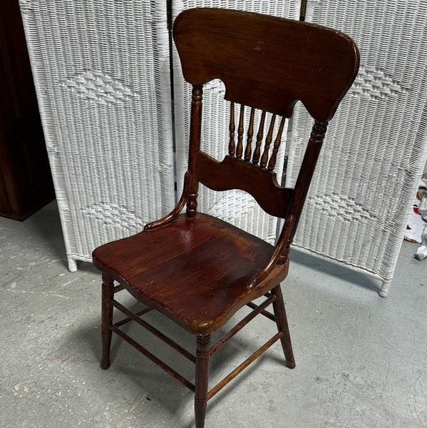 Stained Vintage Pressback Chair