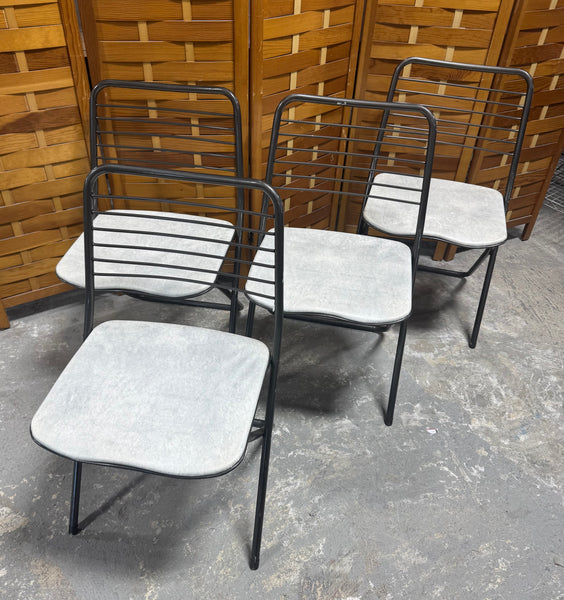 Lot of 4 Cosco Vintage Metal Folding Chairs (2 SETS AVAILABLE—PRICED INDIVIDUALLY AT $25 EACH SET)