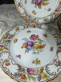 6-Piece Schumann Germany Empress Dresden Flowers Salad Plate Set