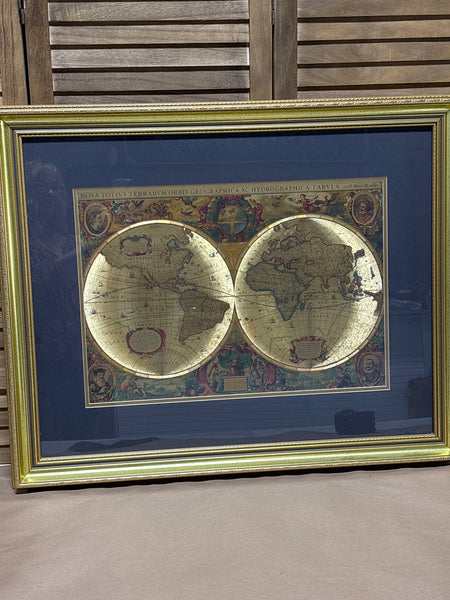 Gold Foiled Map