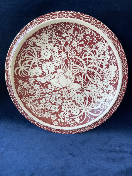 Hawaiian Flowers Plate By Dan Blanding, Vernon Kilns