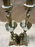 Pair Of Brass Candle Stick Holders