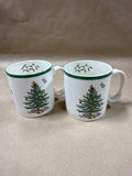 Pair Of Spode 8oz Christmas Tree Mugs With Boxes