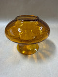 Hand Blown Amber Glass Vase