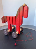 Breitschwerdt Holzspielzeug German Vintage Wooden Pull String Horse