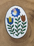 Enameled Flower Pin