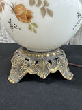 Victorian Style Floral Gone with the Wind 3-Way Parlor Lamp (WORKS)