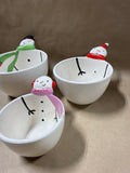 3 Piece Snowman Bowls