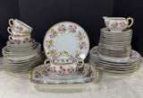 46-Piece Czechoslovakia CZE107 Floral China Set
