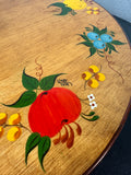 Fruit Tole Painted Vintage Wooden Lazy Susan