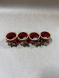 Set Of 4 Holiday Lenox Napkin Rings With Case - 3 Sets Available // PRICED INDIVIDUALLY