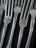 9-Piece Towle Old Master Sterling Silver Strawberry Forks