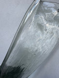 Heavyweight Clear Art Glass Wall Vase