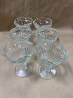 Set Of 6 Ice Cream Sundae Glass Dishes