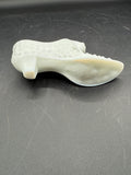 Milk Glass Fenton Shoe With Cat