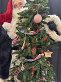 Ditz Designs Signed & Numbered Handcrafted Father Christmas with Lighted Tree & Bear (WORKS)