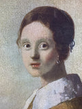 Young Woman in Yellow with Vintage Frame