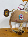 Harold & Hazel Hare Handmade Folk Art Bunny Rabbit