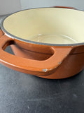 Brown Smith & Clark Ironworks 3 Qt Enameled Cast Iron Dutch Oven