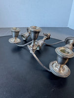 Pair of Alvin Sterling Silver Weighted 2-Arm Candelabra Extenders
