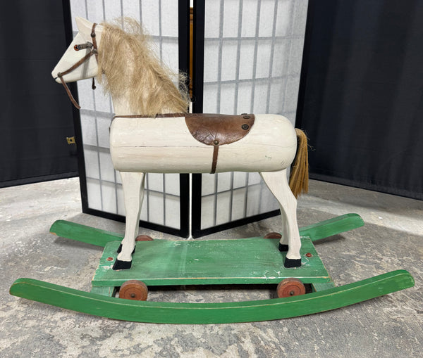 Wooden Vintage Rocking & Rolling Horse