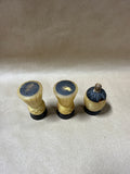 1920s Scottish Thistle Horn 3 Piece Cruet Set