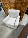 Linen Color Toner Upholstered Swivel Chair; Sits Firm