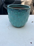 Teal Blue Ceramic Planter