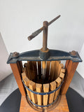 Cast Iron & Wooden Vintage Countertop Fruit Press